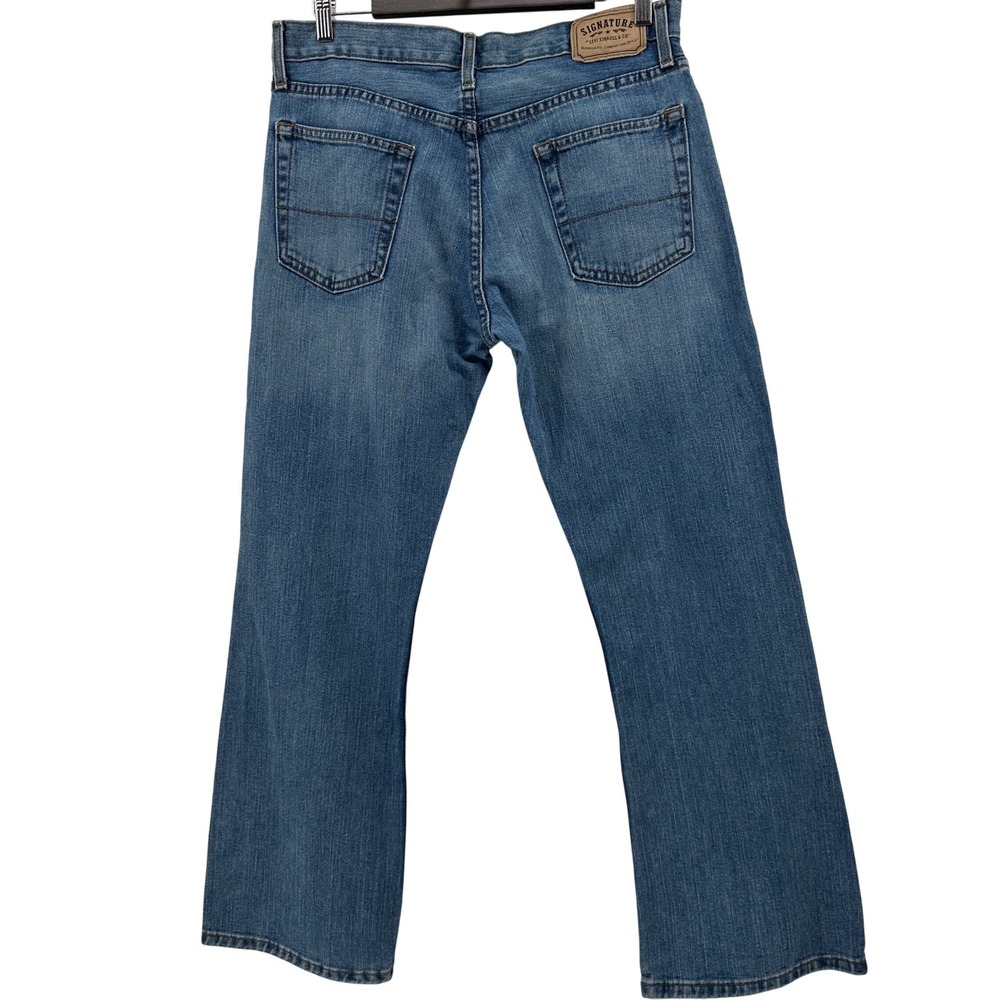 Signature by Levi Strauss & Co Mens 34x30 Bootcut Jeans Medium‎ Wash - Picture 3 of 13